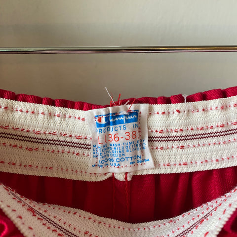 70's Blue Bar Gym Shorts - Large