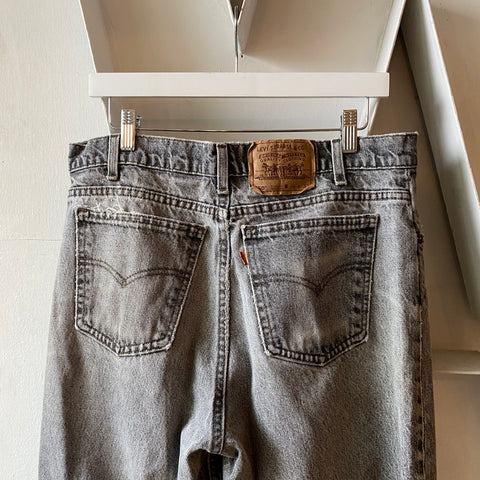90's Orange Tab Black Jeans - 34" x 31"