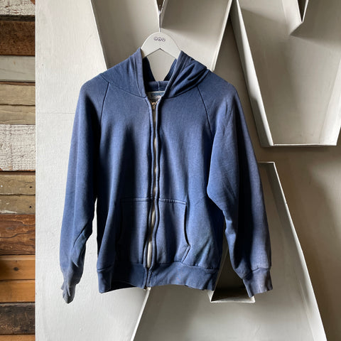 70’s Faded Thermal Lined Zip Hoodie - Medium