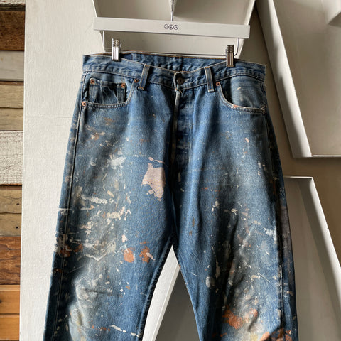 90’s Painted Levi’s 501 - 34” x 30”