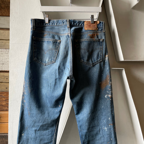 90’s Painted Levi’s 501 - 34” x 30”