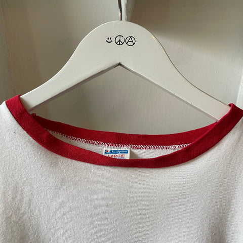 70’s WSU Cougars Blue Bar Ringer Tee - Large