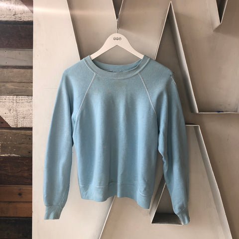 80's Blue Raglan Sweat - Large
