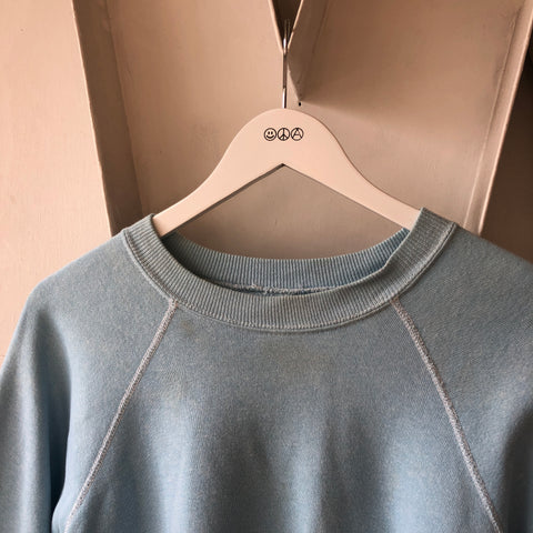 80's Blue Raglan Sweat - Large