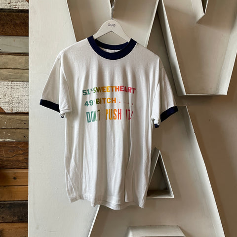 70’s Sweetheart Ringer Tee - XL