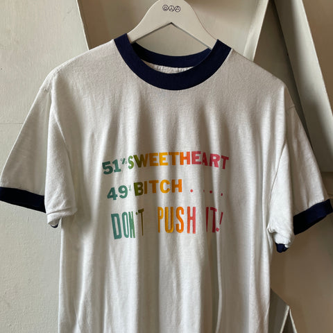 70’s Sweetheart Ringer Tee - XL