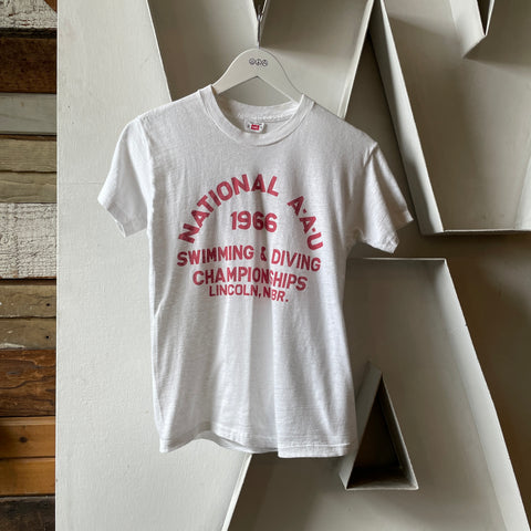 60’s Hanes Swimming & Diving Tee - XS