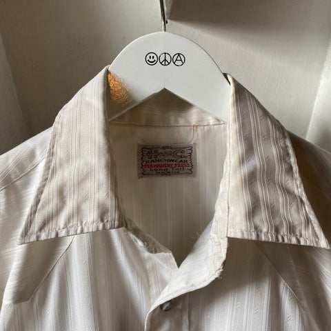 70's H-Bar-C Western Shirt - Large