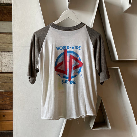 80’s Judas Priest Point of Entry Raglan Tee - Medium