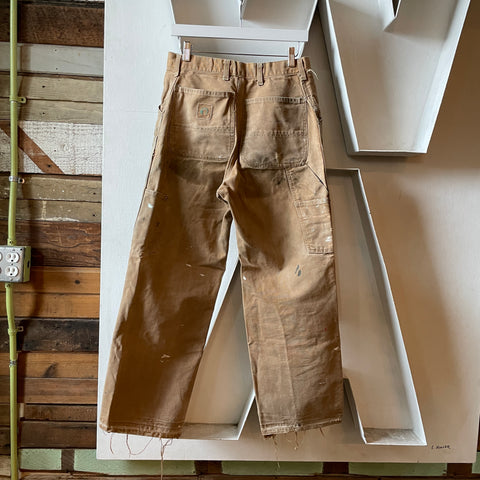 80’s Thrashed and Embellished Carhartt Dungarees - 30” x 28”