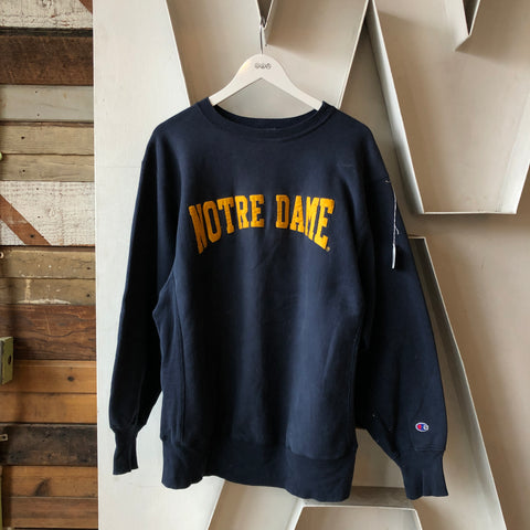 90's Notre Dame Reverse Weave - XL