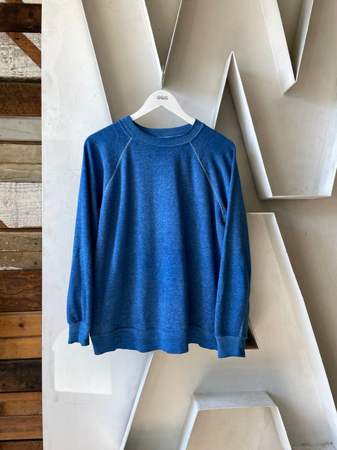 80’s Blue Poly Raglan Crewneck - Medium