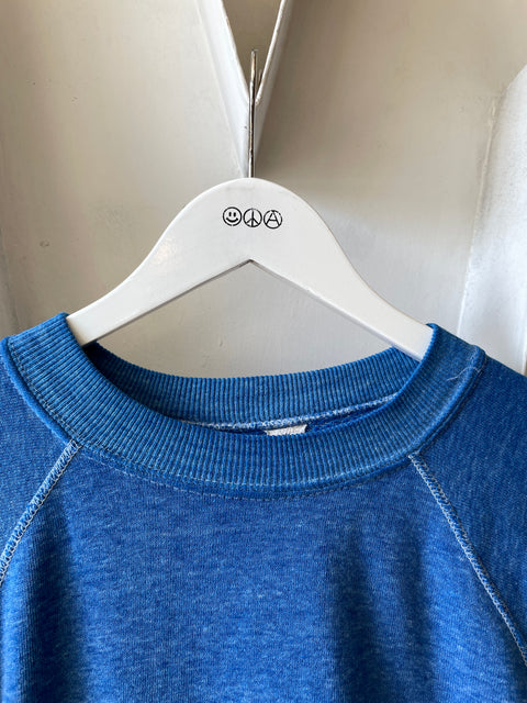 80’s Blue Poly Raglan Crewneck - Medium