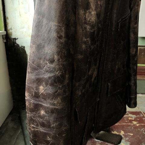 50's Brown Leather Jacket - Medium