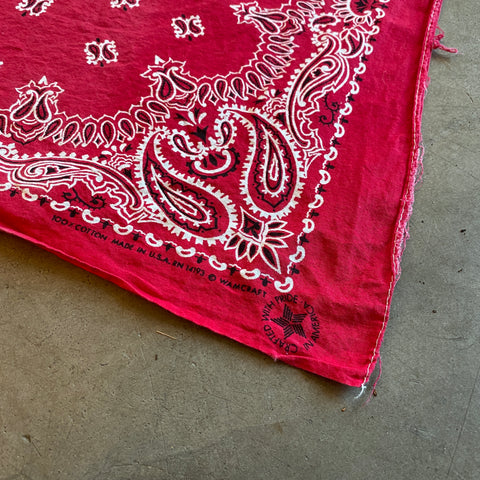 80's Red Bandana - OS