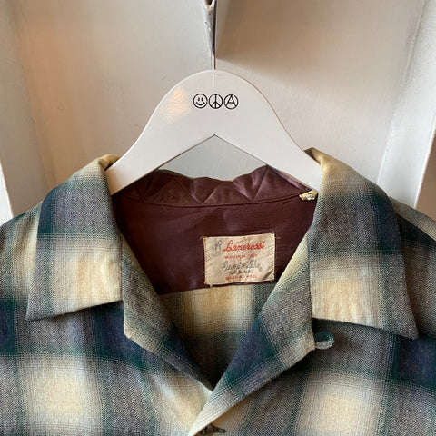 60's Shadow Plaid Flannel - Large