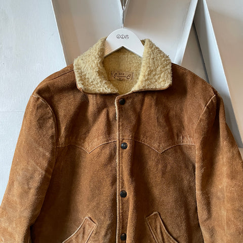 60’s J Bar C Western Suede Trucker Jacket - Large