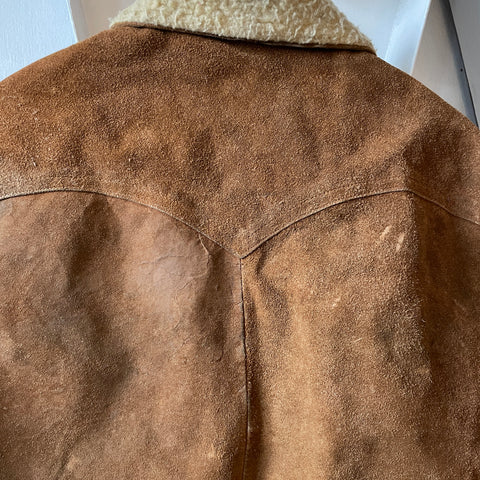 60’s J Bar C Western Suede Trucker Jacket - Large