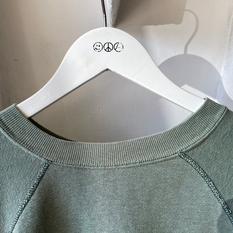 60’s Faded Green Raglan Sweatshirt - Small