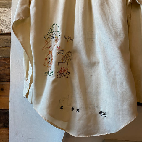 70's Embroidered Shirt - Large