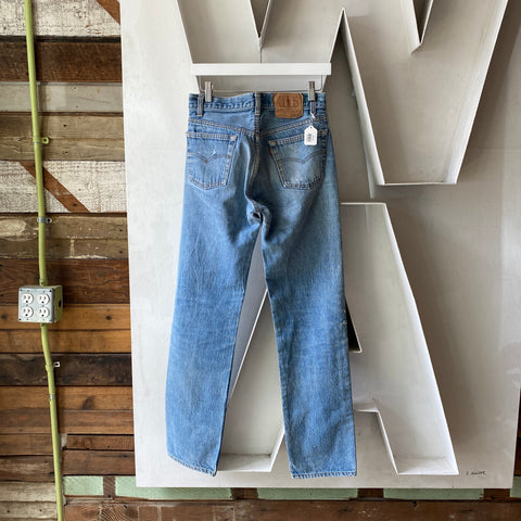 80's Exposed Fly Levis - 27” x 30”