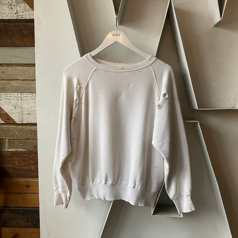 60's Thrashed Raglan Crewneck Sweatshirt - Large