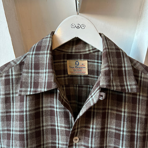 60’s Plaid Wool Loop Collar - Large