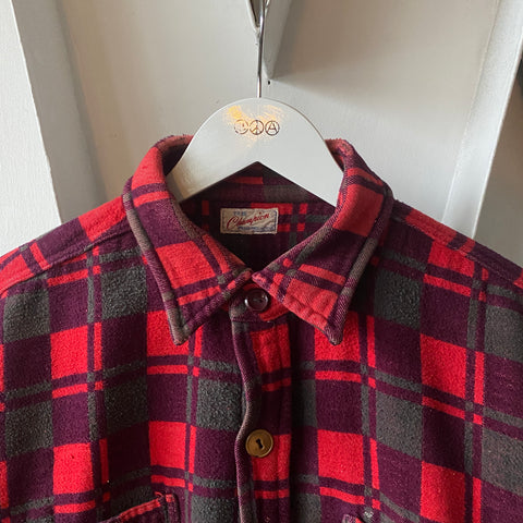 60’s Champion Heavy Cotton Flannel - Large