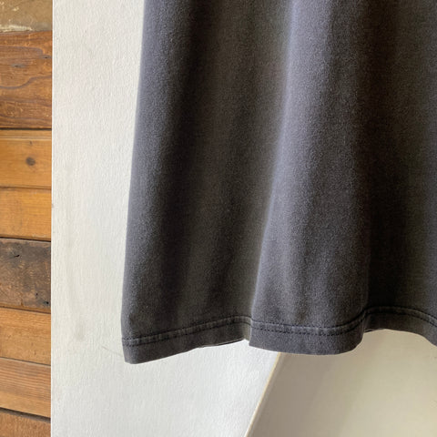 90's Faded Black Pocket Tee - XL