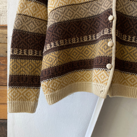 70's Cinnamon Toast Cardigan - Medium