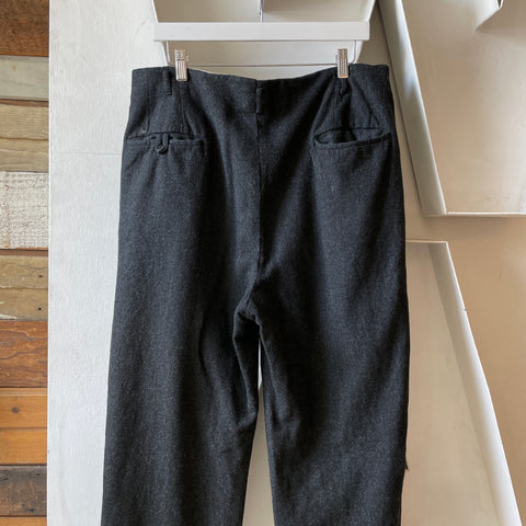 60’s Tailored Wool Okinawan Trousers - 36” x 30”