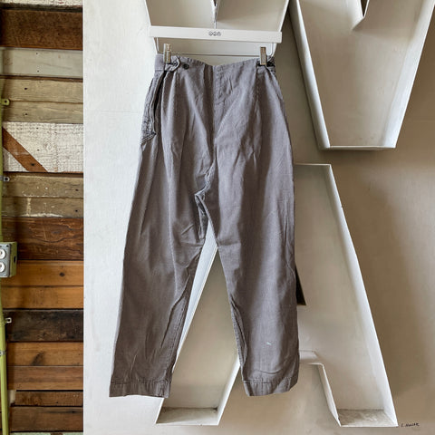 60’s Side Zip Houndstooth Trousers - 25” x 23.5”