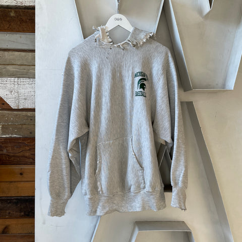 90’s Thrashed Reverse Weave Hoodie - XL