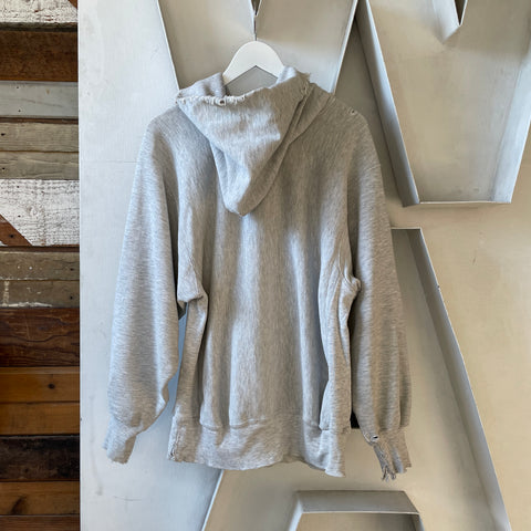 90’s Thrashed Reverse Weave Hoodie - XL