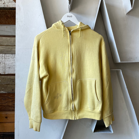 70’s Yellow Zip Up Sweatshirt - Medium