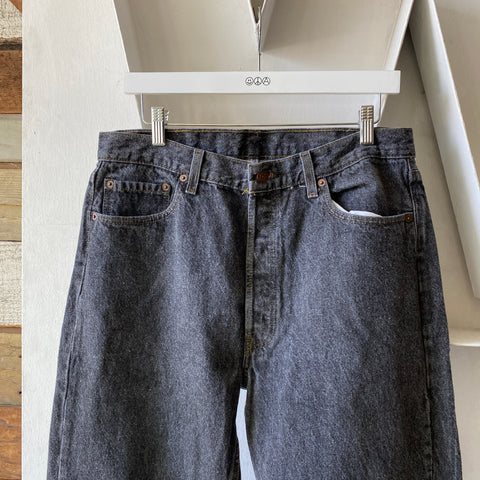 90's Black Levis 501 - 33” x 31”