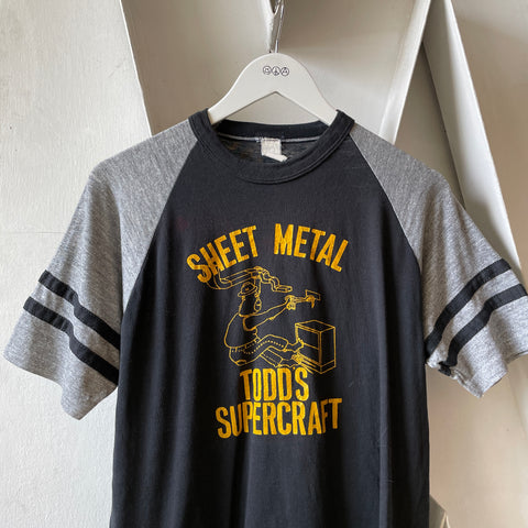 70’s Sheet Metal Raglan Tee - Medium