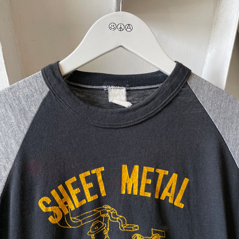 70’s Sheet Metal Raglan Tee - Medium