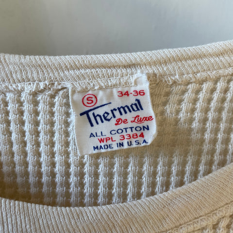 60’s Belgian Waffle Knit Thermal Tee - Small