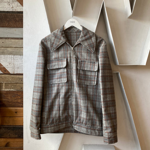 60's Wool Zip-Up Jacket - Large