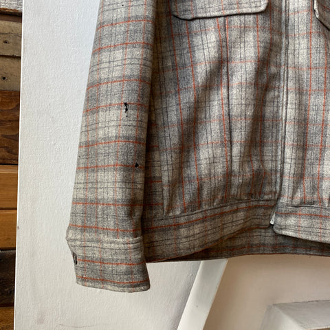 60's Wool Zip-Up Jacket - Large
