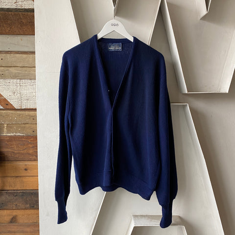 70’s Navy Blue Cardigan - Large