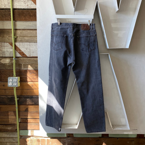 80's Black Levi’s 501 - 34” x 31”