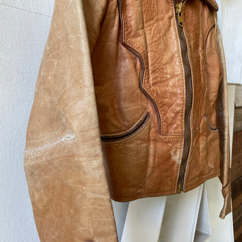 70's Women’s Leather Jacket - W's XS
