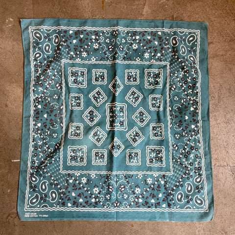 80's Faded Green Bandana - OS