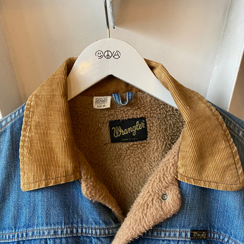 70's Wrangler Sherpa Lined Jacket - Medium
