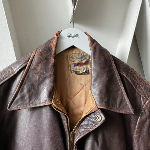 70's Steer Hide Bomber - Large