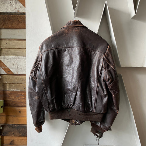 70's Steer Hide Bomber - Large
