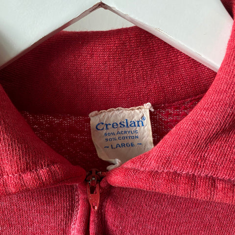 60's Red 1/4 Zip - Large