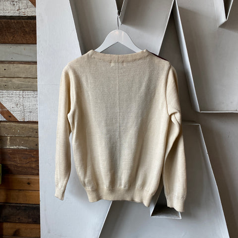 50’s Boat Neck Collegiate Sweater - Medium